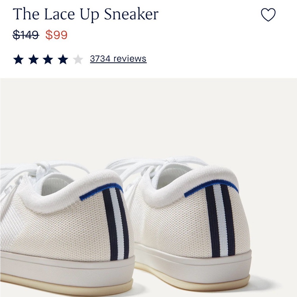Rothy's Bright White Lace-Up Sneakers